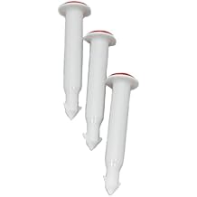 Chef Craft Basic Plastic Pop-up Poultry Thermometer, 2 inches in length 3 piece set, White/Red