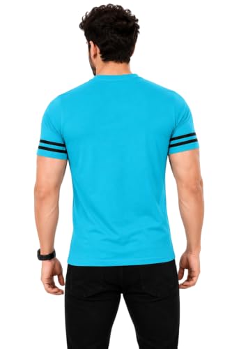 Image of Geum Men's Solid Half Sleeve V-Neck T-Shirt | Soft & Breathable Fabric | Regular Fit | Casual Everyday T-Shirt