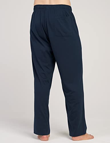 LAPASA Men's Soft Knit Pajama Sets Comfy Sleepwear Loungewear PJ Top Long Sleeve Bottoms Pant with Pocket Meditation M23/M1003