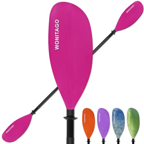 WONITAGO Kayak Paddles Alloy Shaft and PP Blade, Floating