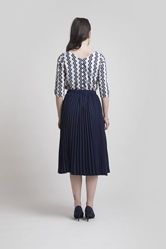 Image of FableStreet Women Skirt Casual & Festive | Elegant Flared Fit High Rise Knife Pleats All-Over Floral Print | Wrinkle-Resistant Woven Fabric for Summer & Outings