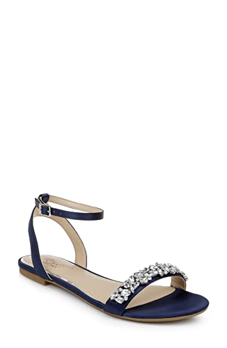 Jewel Badgley Mischka Ohara Minimalist Crystal Adorned Flats