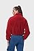 FASHIONSPARK Womens Sherpa Fleece Jacket Cropped Zip Up Fuzzy Teddy Bear Coat Winter Warm Chunky Outerwear (Red,L)