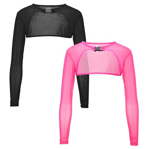 Image of Century Star Mesh Shrug for Women Long Sleeve Sheer Fishnet Cover Up