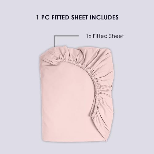 Pizuna Luxury Cotton Emperor Size Fitted Sheets Light Pink - Image 4
