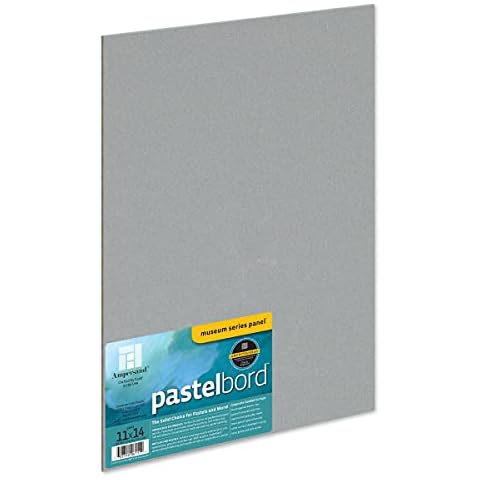 Ampersand Art Supply PB11 Pastellmalerei-Panel: Museum Series Pastelbord, Papier, Acryl, Grau: 0,3 cm Tiefe, 11" x 14" Cover