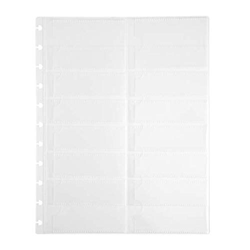 TUL Discbound Notebook Business Card Pages, Letter Size, Clear, 14 Pockets Per Page, Pack of 3 Pages