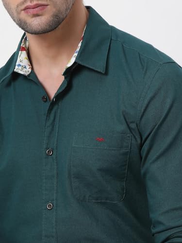 Image of MUFTI Mens Cotton Linen Slim Fit Shirt