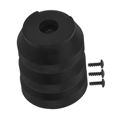 BESTYASH Elderly Walking Stick Accessories Triple Foot Cane Anti-Slip Pad 3pcs Set Black Enhanced Stability