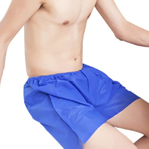50pcs/Pack Paper Panties Disposable Men Boxers Disposable Panties Pants Men Spa Massage Blue2