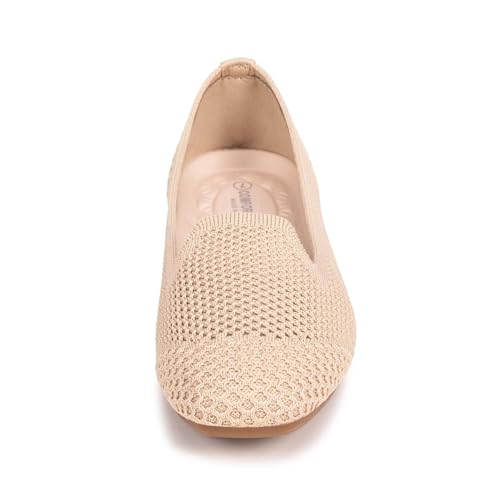 Image of Frank Mully Women's Loafer Flats Square Toe Comfortable Office Work Shoes, Cute Penny Loafer Slip On Walking Driving Shoes