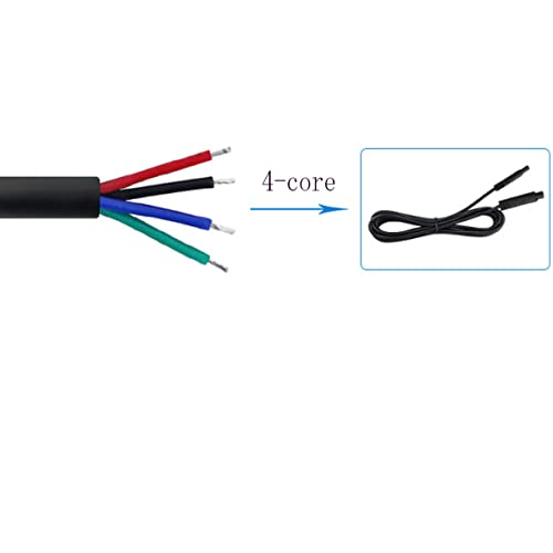 Image of 4 Pin Reversing Camera Extension Cable, 4 Pin Male to Female Rear View Video Cable Suitable, for Driving Recorder Backup Camera Cable (6.6FT /2M)