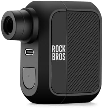 ROCKBROS Mini Bike Pump Portable Bike Tire Pump 100PSI Electric Bike Pump Mini Air Pump Tire Inflator Rechargeable with Presta Schrader Valve