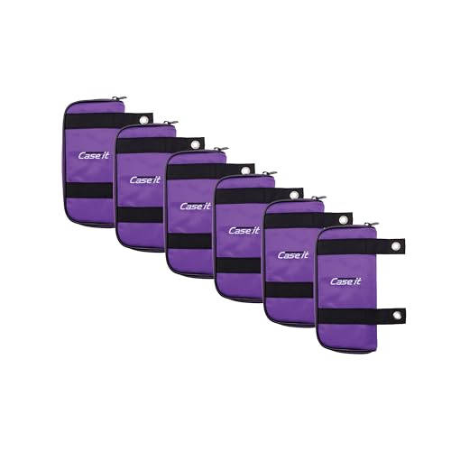 Image of Case it Pencil Case | 6-Pack | PLP-150-CLR Purple
