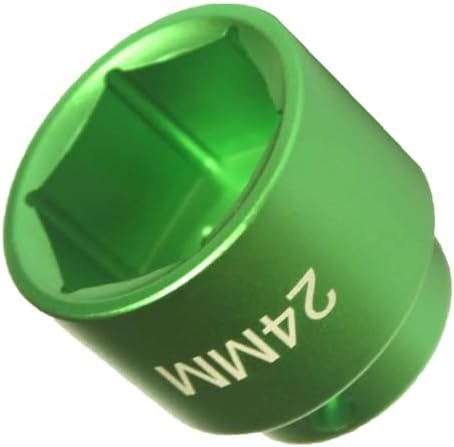 Felisbieti 24mm oil filter socket wrench, low profile 6-point 3/8" Drive fits BMW, Chrysler,Chevy, Dodge, Jeep and Others fuel filter/oil filter cap installation&removal tool