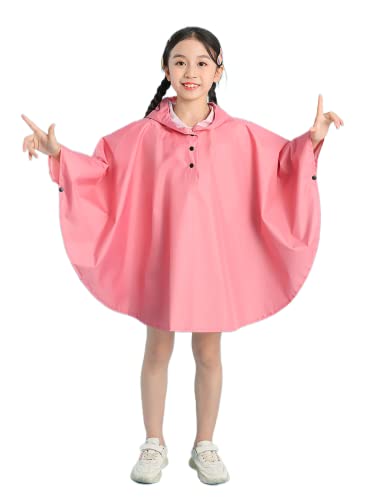 Image of Freesmily Kids Cute Raincoat Waterproof Rain Poncho Jacket Coat for Girls Boys