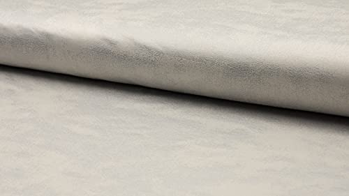 Tissu suède extensible haut de gamme gris argenté doublé alu 5m