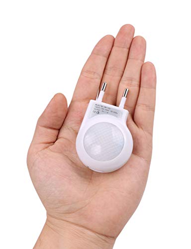 Omeet Eu 2-Pin Plug - Portable Plug-In 0.7W Travel Led Night Light With Usb Wall Charger - 2 Pack Of White #TOP1