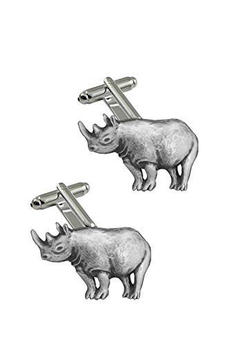 Gemelli in peltro inglese. Rhinoceros R45 - Gemelli in peltro inglese