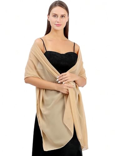 Châle mariée en mousseline soie et cape élégante pour robe de soirée d'été
