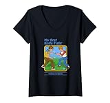 Womens Steven Rhodes My First Knife Fight Retro Dark Humor V-Neck T-Shirt