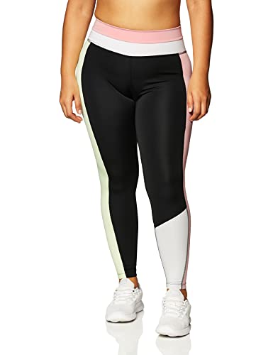 Nike W One CLRBK 7/8 Tight Leggings, Black/Pink Glaze/Barely Volt/(Black), M Womens