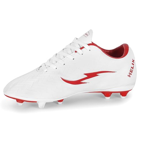 Image of White Helix Turf Hardground TPU Dual Color Sole Lightweight Studs Football Shoes for Men (Size- 4 to 10)