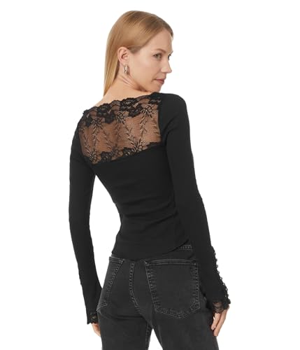 Free People Womens Cuff It Long Sleeve Black Medium2