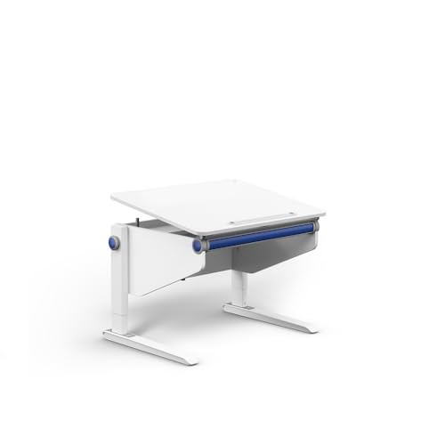Moll Winner CP Comfort - Escritorio infantil (altura regulable, ergonómica, con tablero inclinable y esquinas redondeadas), color blanco