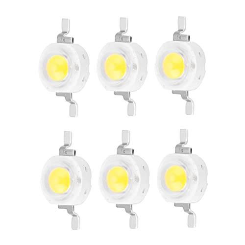 Virutas LED Bombilla LED Chip 1W de alta potencia LED Beads Componentes del emisor de luz Accesorio de iluminación DIY Accesorio SMD LED Diodo emisor de luz(blanco)