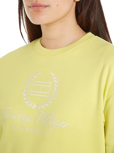 Tommy Hilfiger Damen Sweatshirt ohne Kapuze, Gelb (Yellow Tulip), M – Ansicht 3