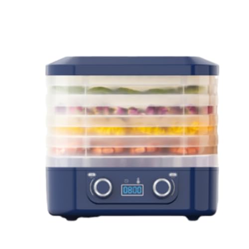 Wuden 5 Layer Smart Electric Food Dryer 360° Hot Air Circulation Drying for Dry Beef Jerky Meat Fish Tea Dried Fruit Machine Food Drying Machine B US Plug