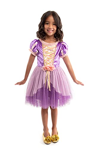 Disfraz de princesa Rapunzel para niñas talla 5-7 años miniatura 1