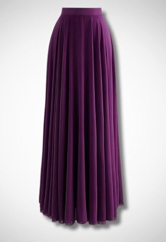 Image of Women's Full Length Georgette Long Skirt- Lehenga with 8 Meters Maxi Flare