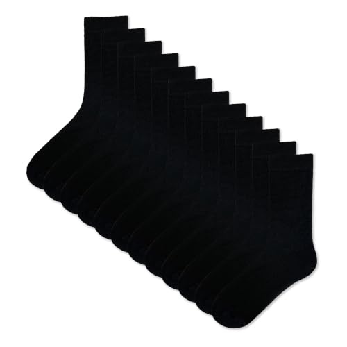 The Essentials Wardrobe Ladies FCO 12 Pack Black Ankle Socks - UK 4-8/EU 37-42