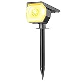 Peasur 1 Pack Solar Spot Lights Outdoor, Solar Spotlights Outdoor Waterproof 2-in-1 Auto On/Off Landscape Lighting for Outside Yard Garden (Warm White)