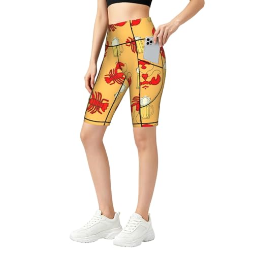 Vêtements de sport yoga pour femme : short de cyclisme et leggings de gym doux imprimés