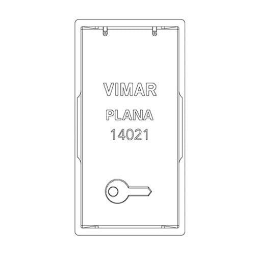 VIMAR SERIE Wandhalter – Taste 1 Modul Simbolo Schlüssel weiß