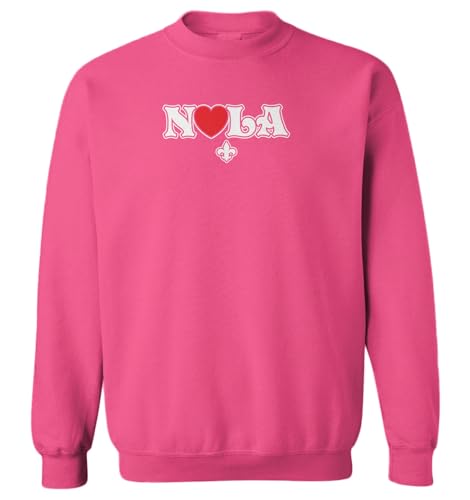 Tcombo NOLA Heart - Mardi Gras Toddler Fleece Crewneck Sweater