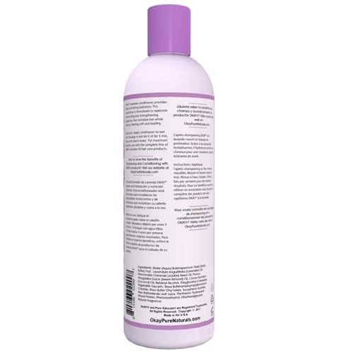 Okay Lavender Shine&Hydration Conditioner Helps Replenish,Nourish And Hydrate Hair Sulfate,Silicone,Paraben Free For All Hair Types And Textures Made In Usa 12Oz (Okay-Lavc12) #TOP2