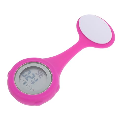 WOFASHPURET ナーステーブル pocket watch を見る デジタルフォブウォッチ ナースペン 時計フォブ ピン 看護師の懐中時計 丸文字盤のナースウォッチ プラスチック Rosy