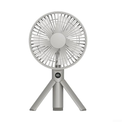 Ventilador de camping portátil con batería de 3000 mAh y trípode plegable color caqui 5