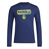 adidas Men's Nashville Soccer Club MLS Long Sleeve T-Shirt, Team Navy Blue, Medium