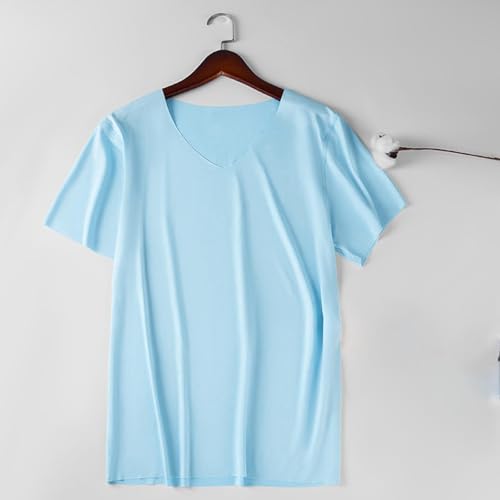 Mens Breathable Shirts Elastic Short Sleeve Quick Dry Tees Wrinkle Free V Neck Sport Workout Performance Tshirt Stretch Tops4