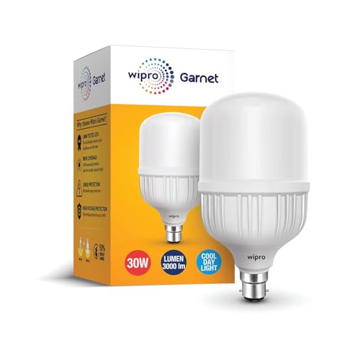 Image of wipro Garnet 30w LED High Wattage Bulb pack of 3 (coolwhite)