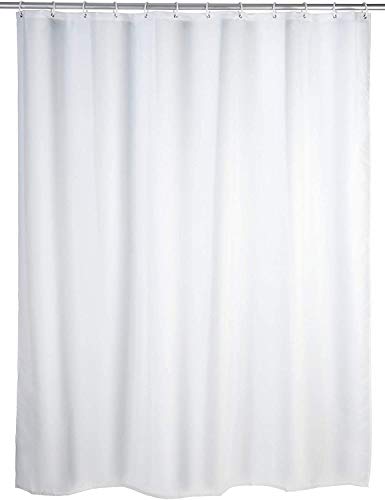 OuLi Store® Cortina de Ducha de poliéster Cortinas De Baño Impermeable y Resistente al Moho (150 x 180 cm, Blanco)