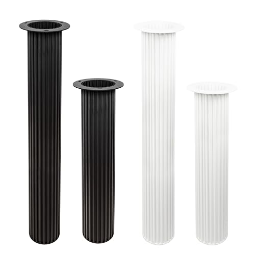 Natural Goods Berlin Tischsäule Single Wavy Tischgestell Metall Weiß 72 cm groß - Modern Table Leg Gestell - Fuß für Esszimmertisch pulverbeschichtet - Rundes Untergestell für Tischplatte