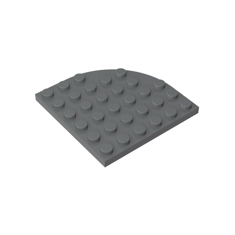 XYEIUGO 6003 Circular Plate Round Corner 6x6, Dark Bluish Gray, 10 PCS โ image 1