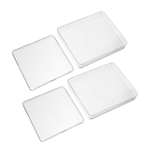 Mikikit 4 Piezas Accesorios para balanzas electrónicas accesorios de escala cacerola de la báscula del peso de la cocina bandeja de pesaje reemplazar la balanza el plastico Transparente