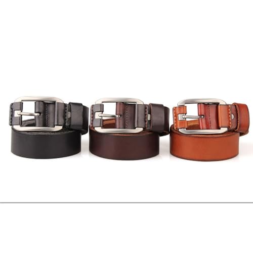 Men's Belt First Layer Cowhide Ring Pin Buckle Extended Vintage Leather Suitable for Formal Casual Business Gift3
